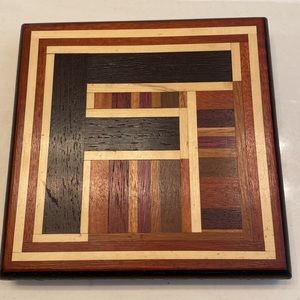 Wooden Trivet Teak Wood 7in square Hot Plate